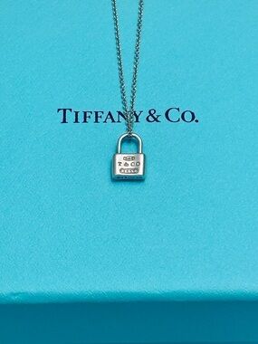 Authentic Tiffany & Co Mini Padlock Necklace